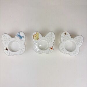 NEW Lenox Butterfly Meadow Figural Butterfly Tealight Candle Holders Set Of 3